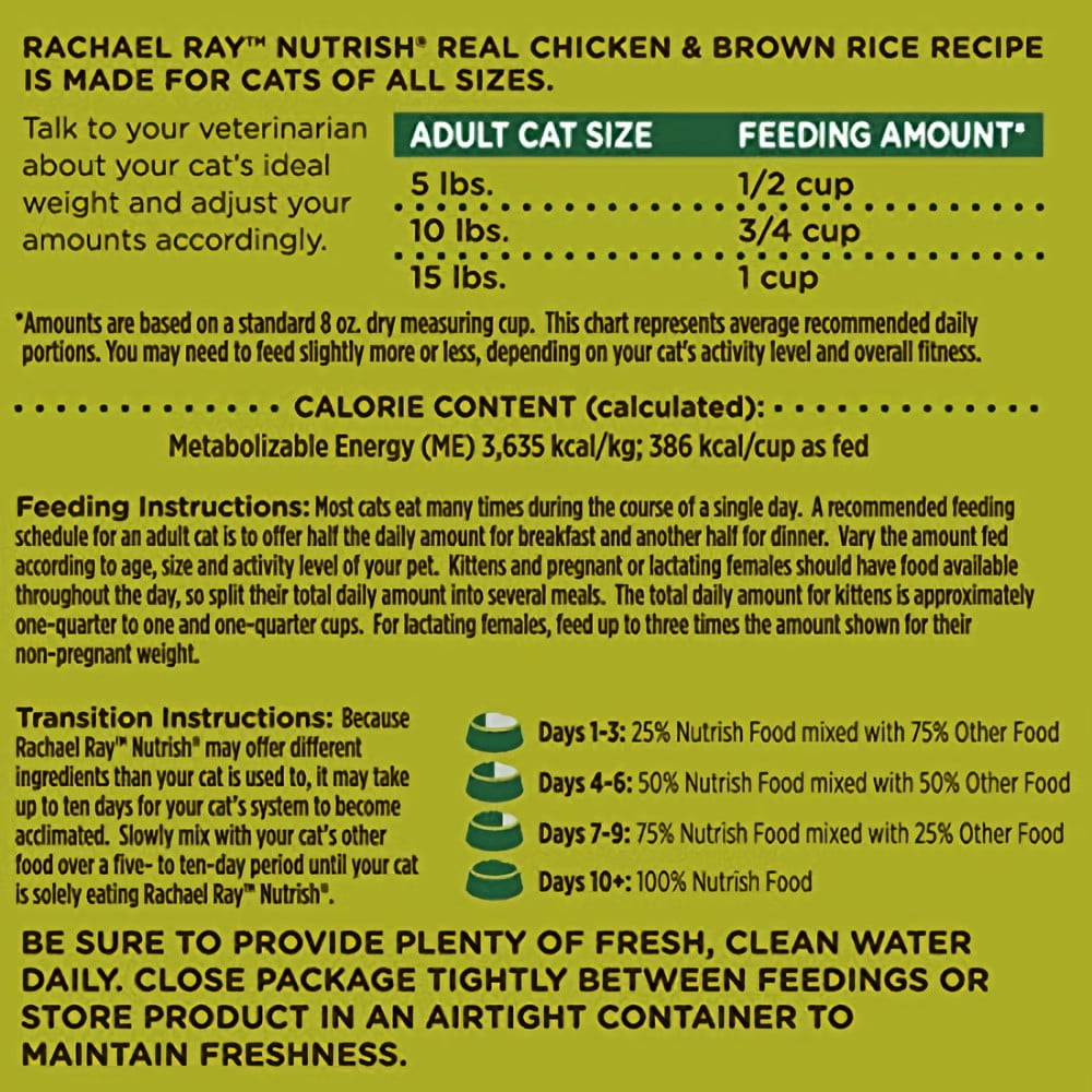 Rachael Ray Nutrish 6 Lb Chicken and Brown Rice Cat Food (Pack of 10)